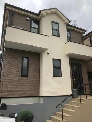 港北区にて塗装仮設工事完了