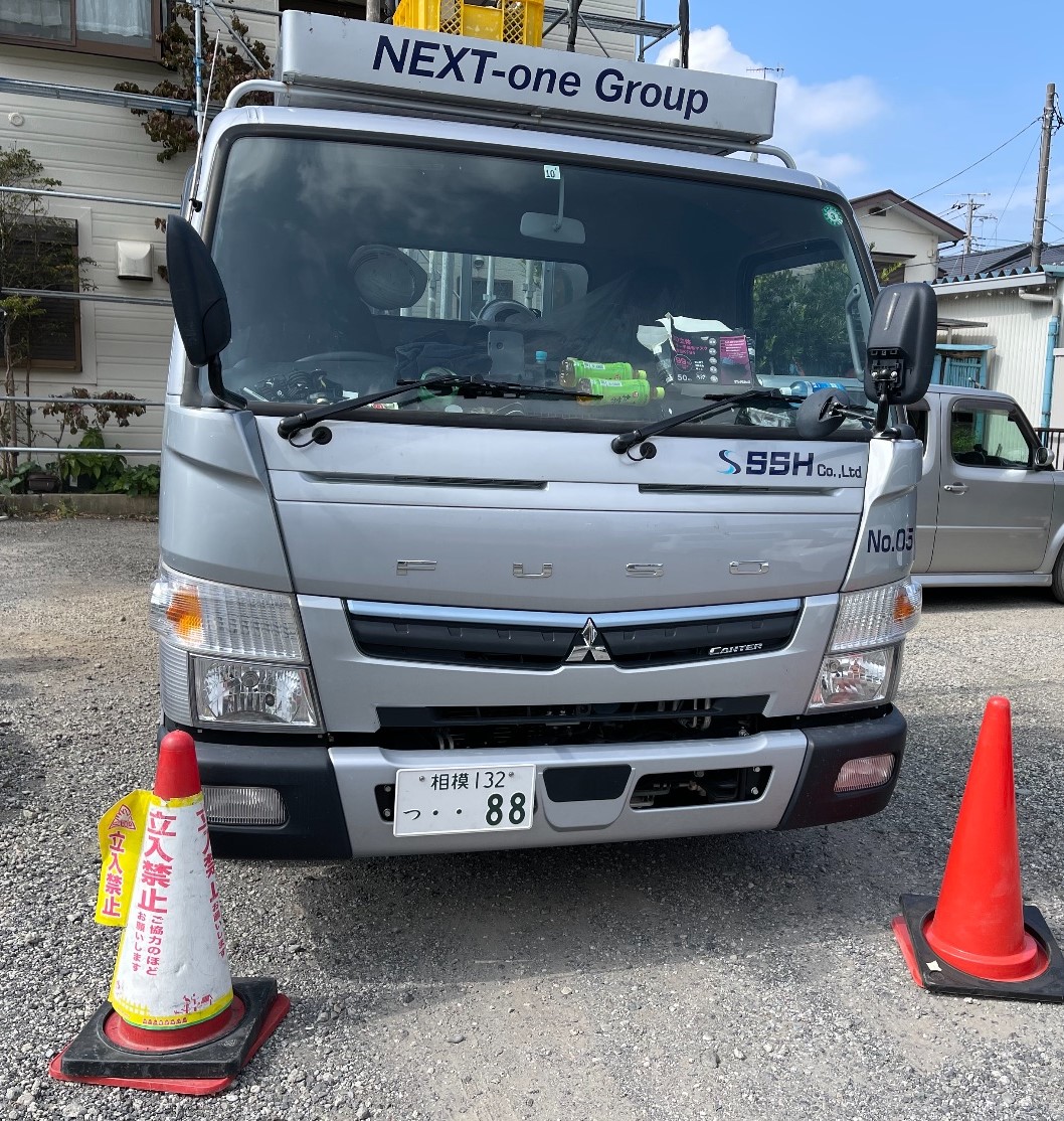 【足場】海老名市門沢橋にて仮設工事