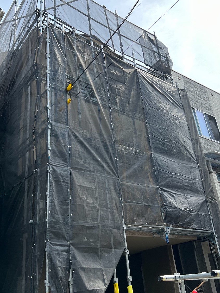 【足場】川崎市幸区古市場にて仮設工事