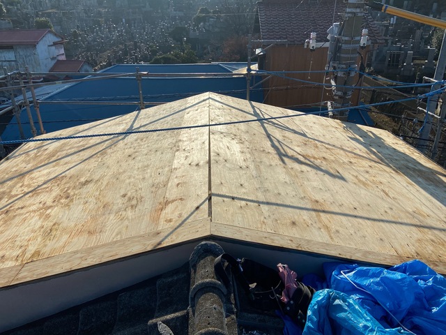 町田市にて屋根葺き替