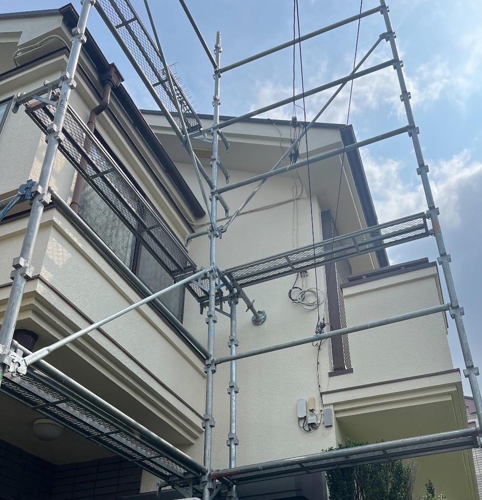 【足場】麻生区王禅寺東にて仮設工事