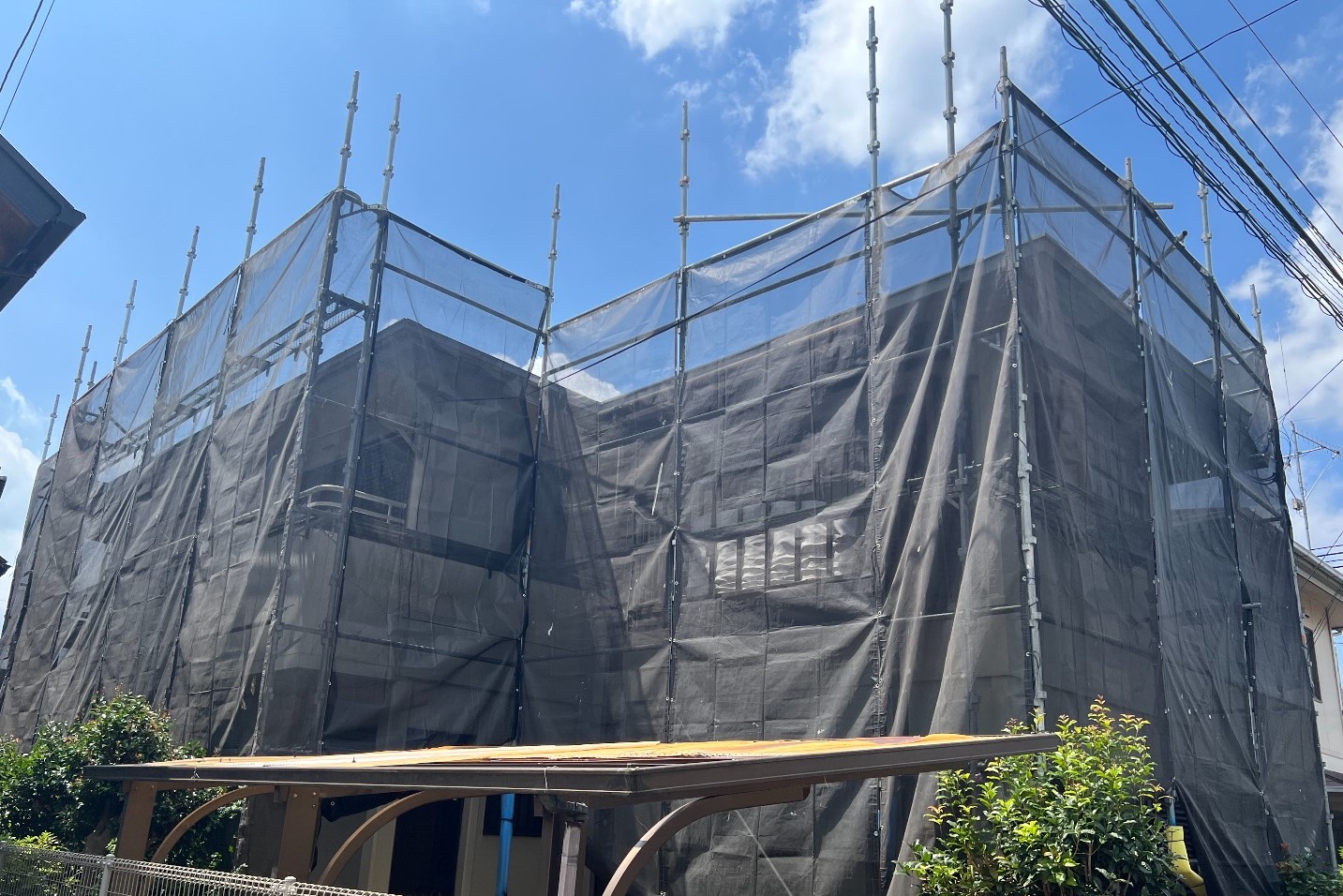 【足場】小平市回田町にて仮設工事