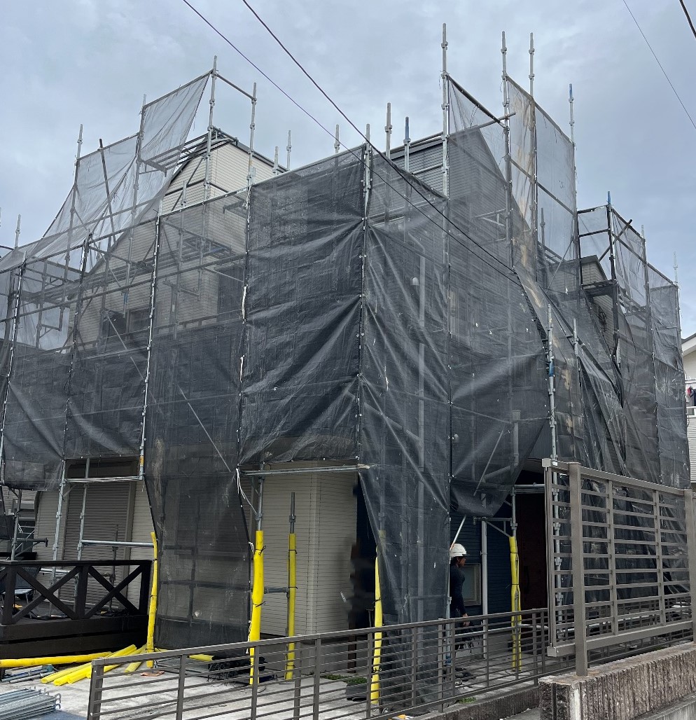 【足場】町田市山崎町にて仮設工事