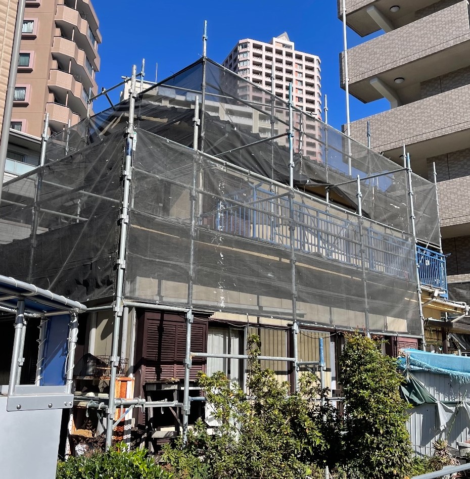 【足場】 相模原市緑区橋本にて仮設工事