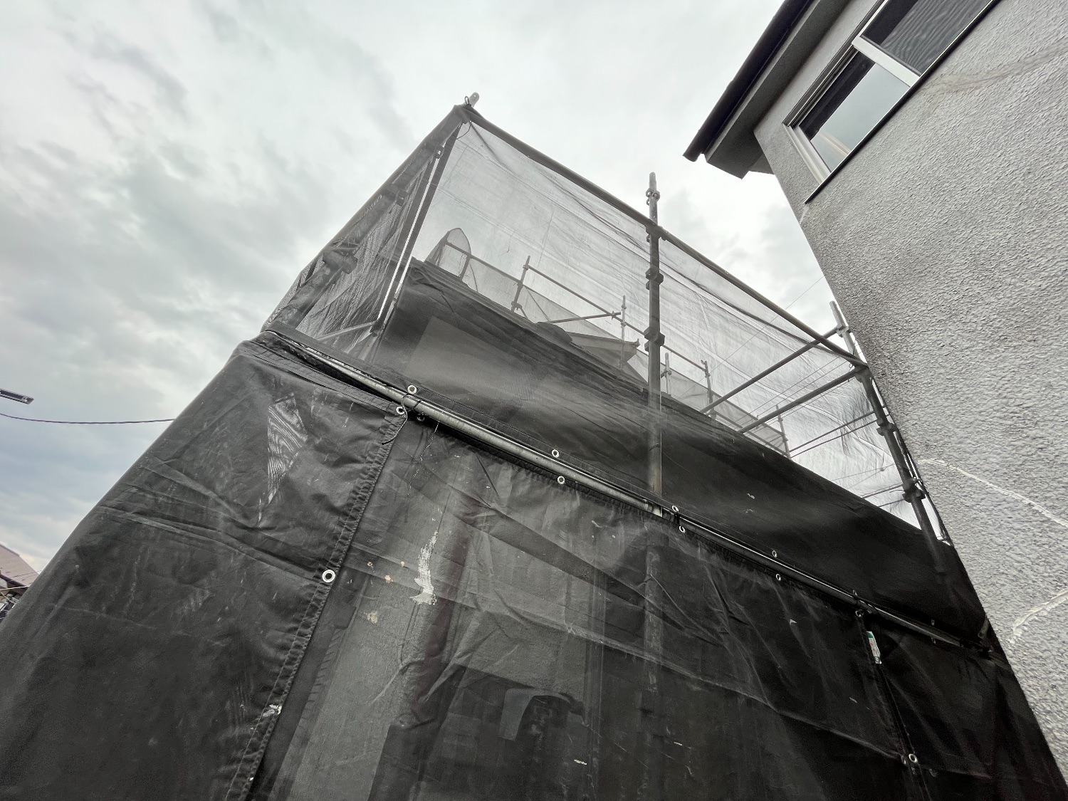 【足場】東京都日野市三沢にて仮設工事