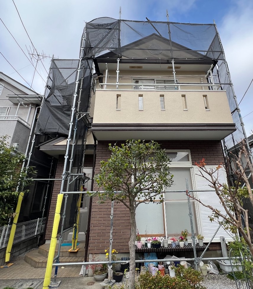 【足場】東京都小金井市前原町にて仮設工事