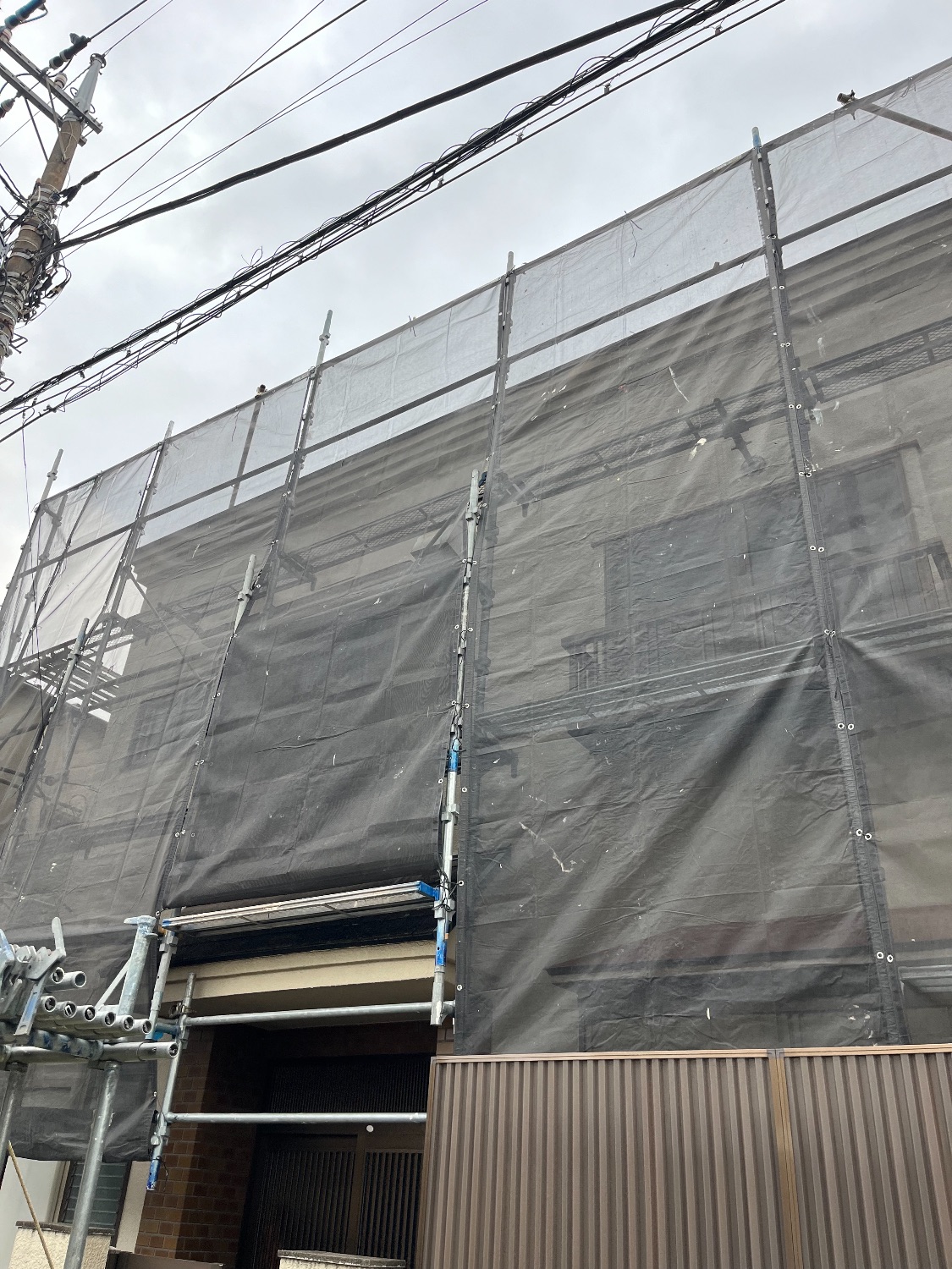 【足場】大田区東矢口にて仮設工事