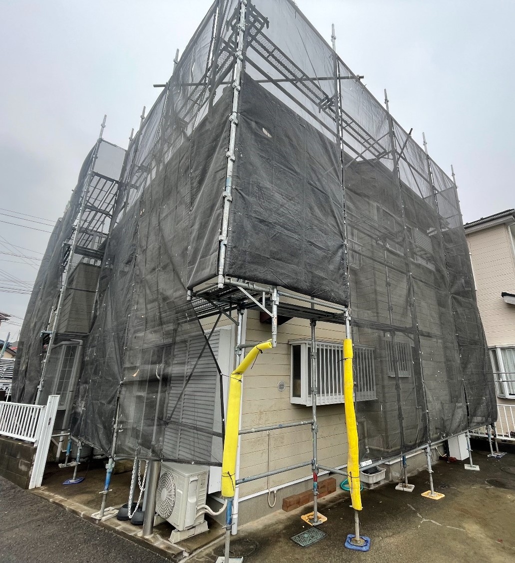 【足場】小田原市中村原にて仮設工事