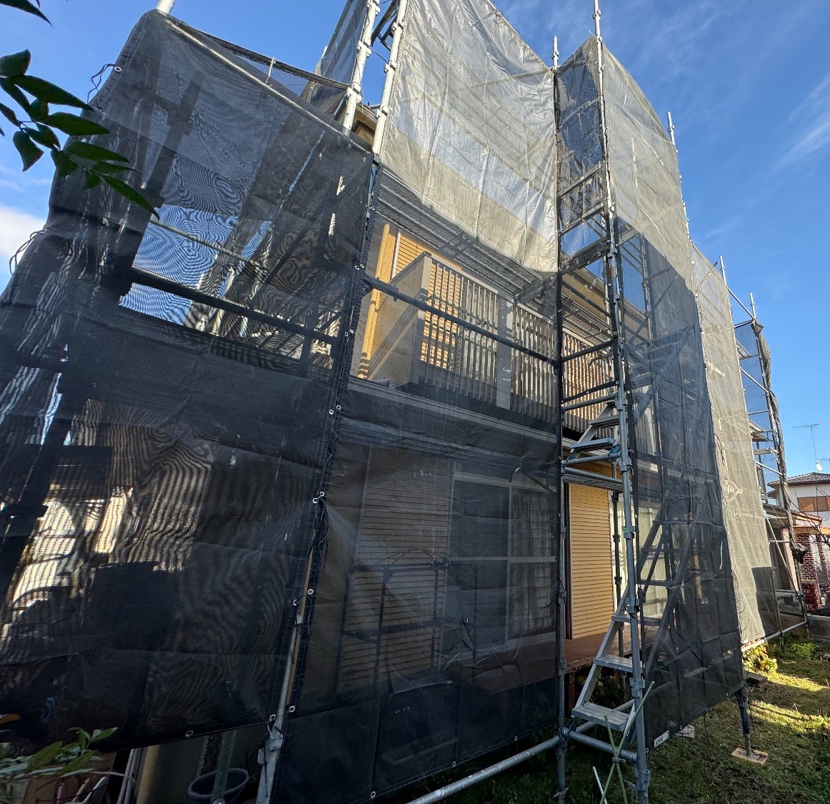 【足場】小山市羽川にて仮設工事