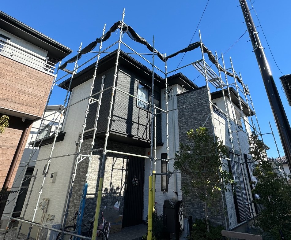 【足場】埼玉県富士見市針ケ谷にて仮設工事