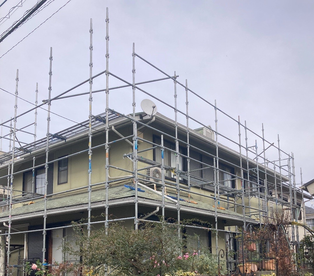 【足場】横浜市港北区網島西にて仮設工事