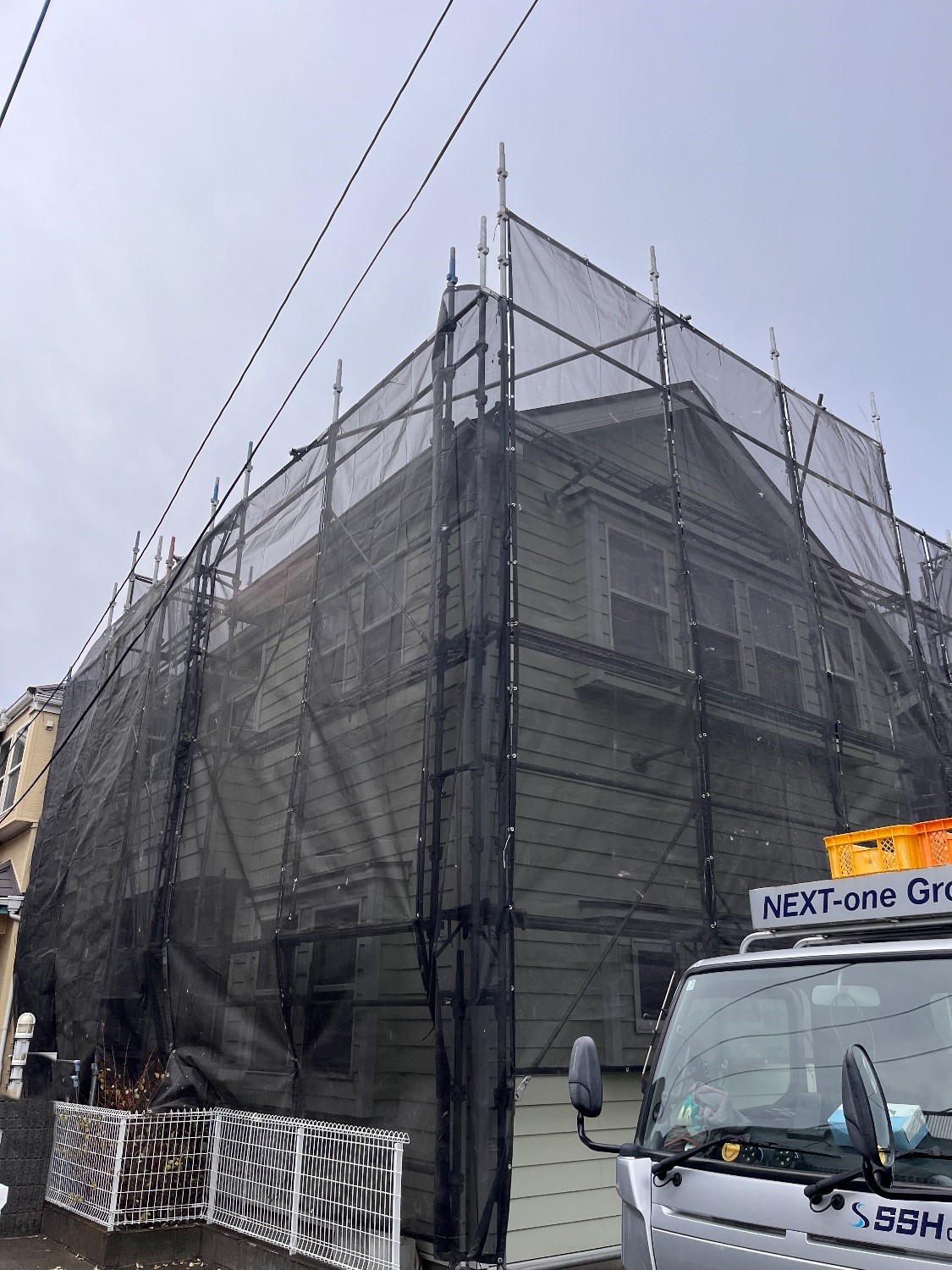 【足場】藤沢市善行にて仮設工事