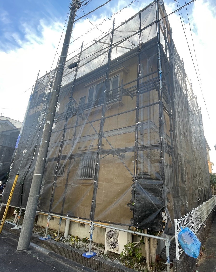 【足場】小金井市前原町にて仮設工事