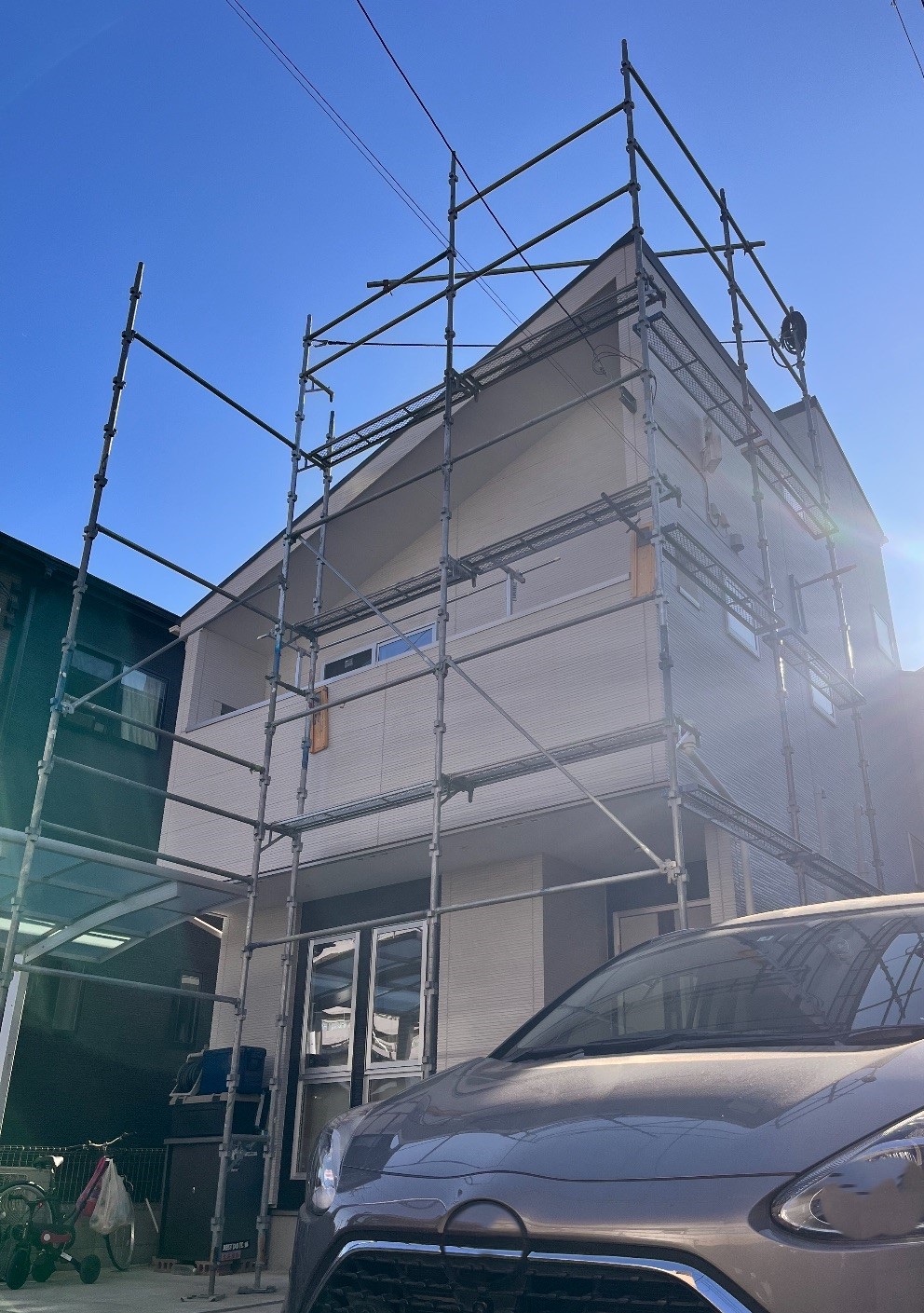 【足場】埼玉県川口市末広にて仮設工事