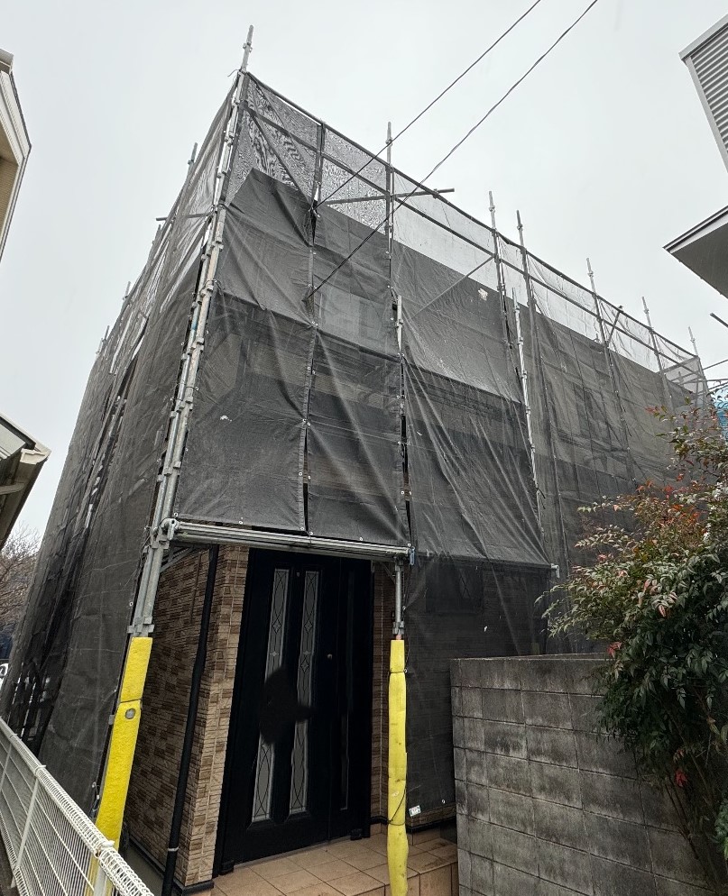 【足場】大磯町東町にて仮設工事