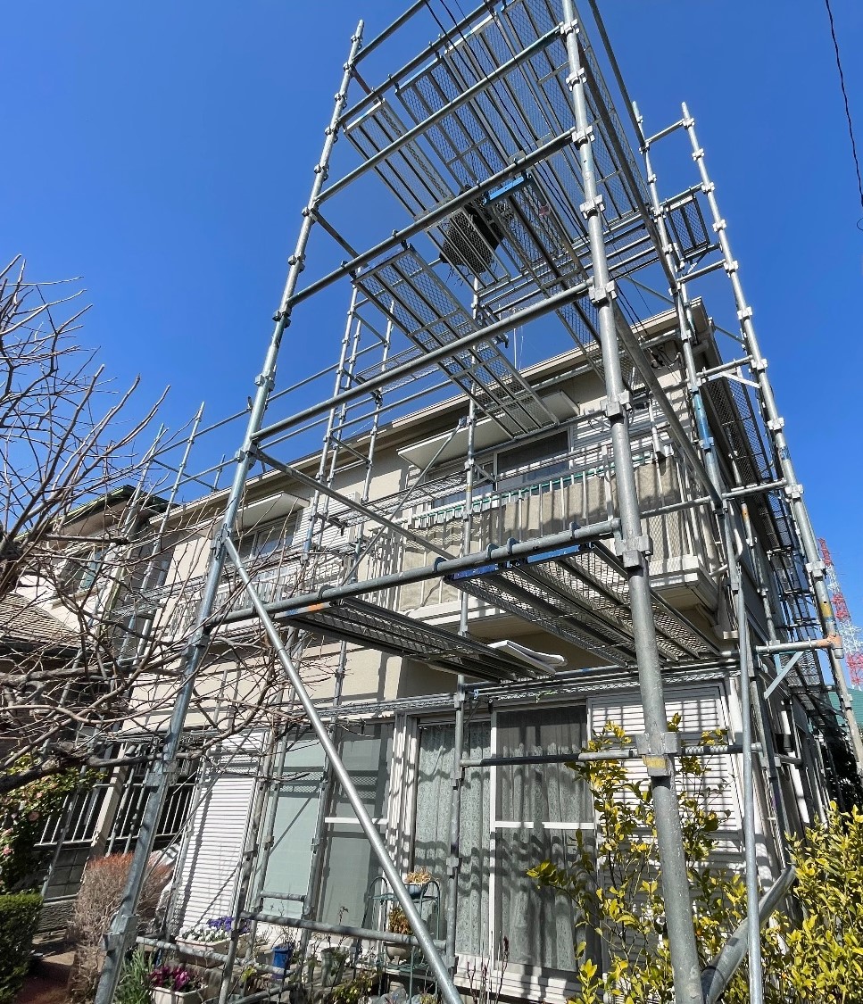 【足場】町田市西成瀬にて仮設工事
