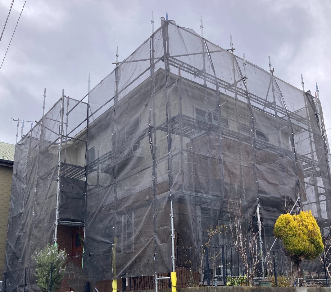 【足場】厚木市林にて仮設工事