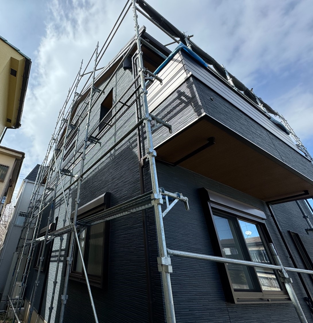 【足場】埼玉県新座市野寺にて仮設工事