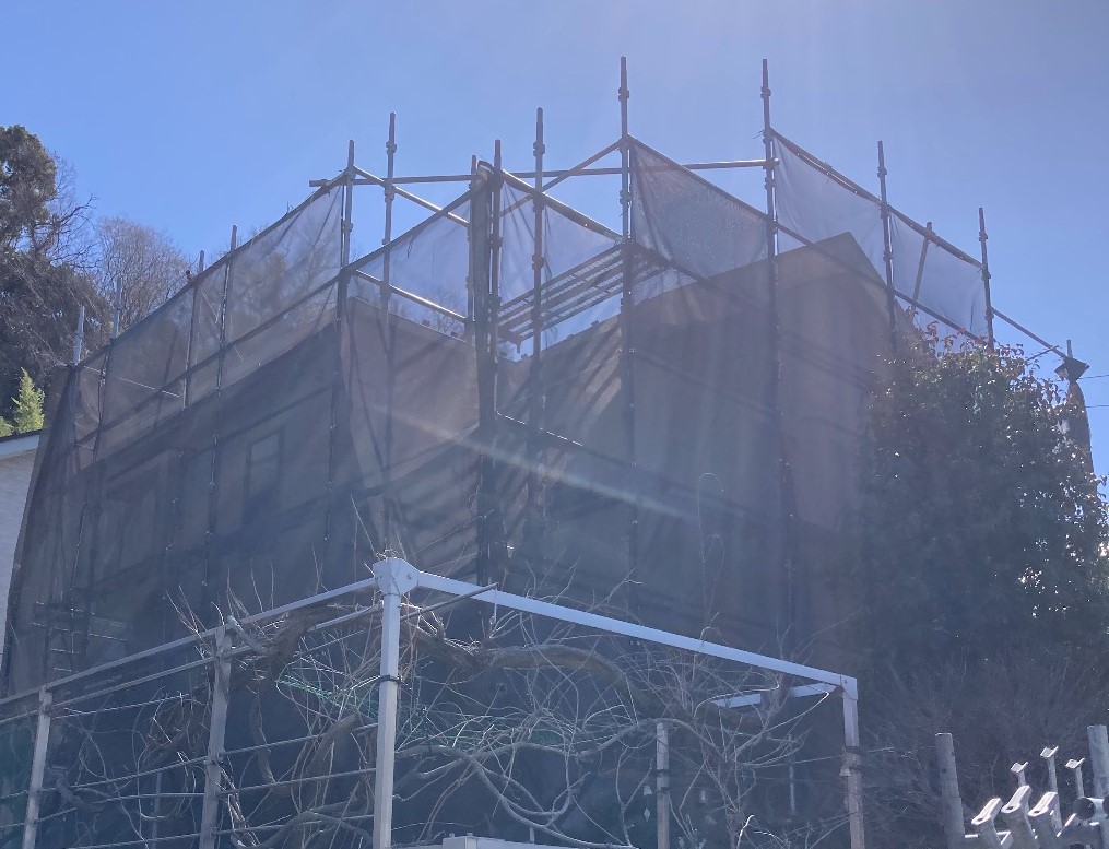 【足場】愛川町田代にて仮設工事