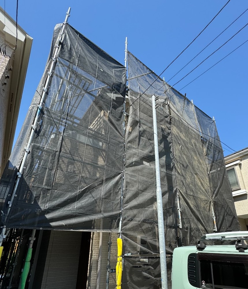 【足場】川崎市幸区南加瀬にて仮設工事