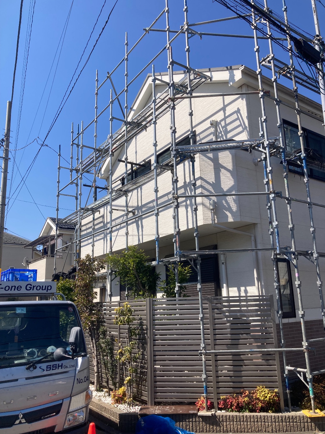 【足場】中野区鷺宮にて仮設工事