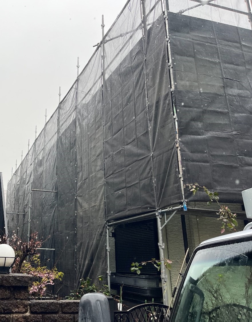 【足場】世田谷区祖師ヶ谷にて仮設工事