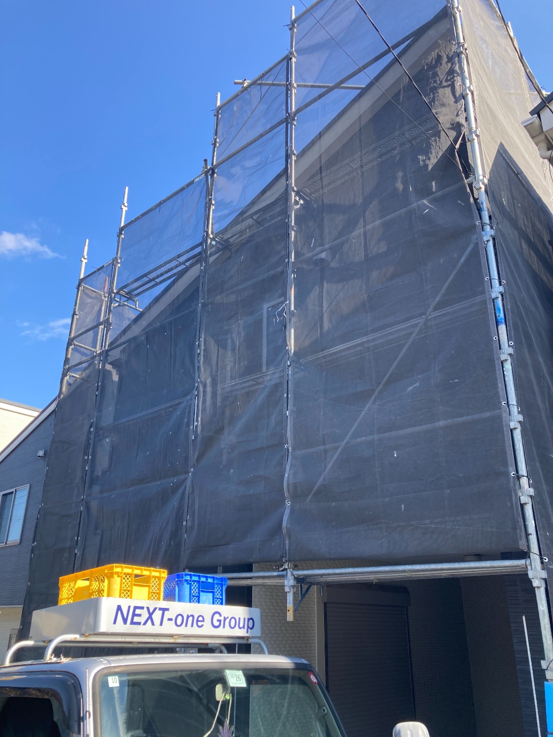 【足場】横浜市旭区市沢町にて仮設工事