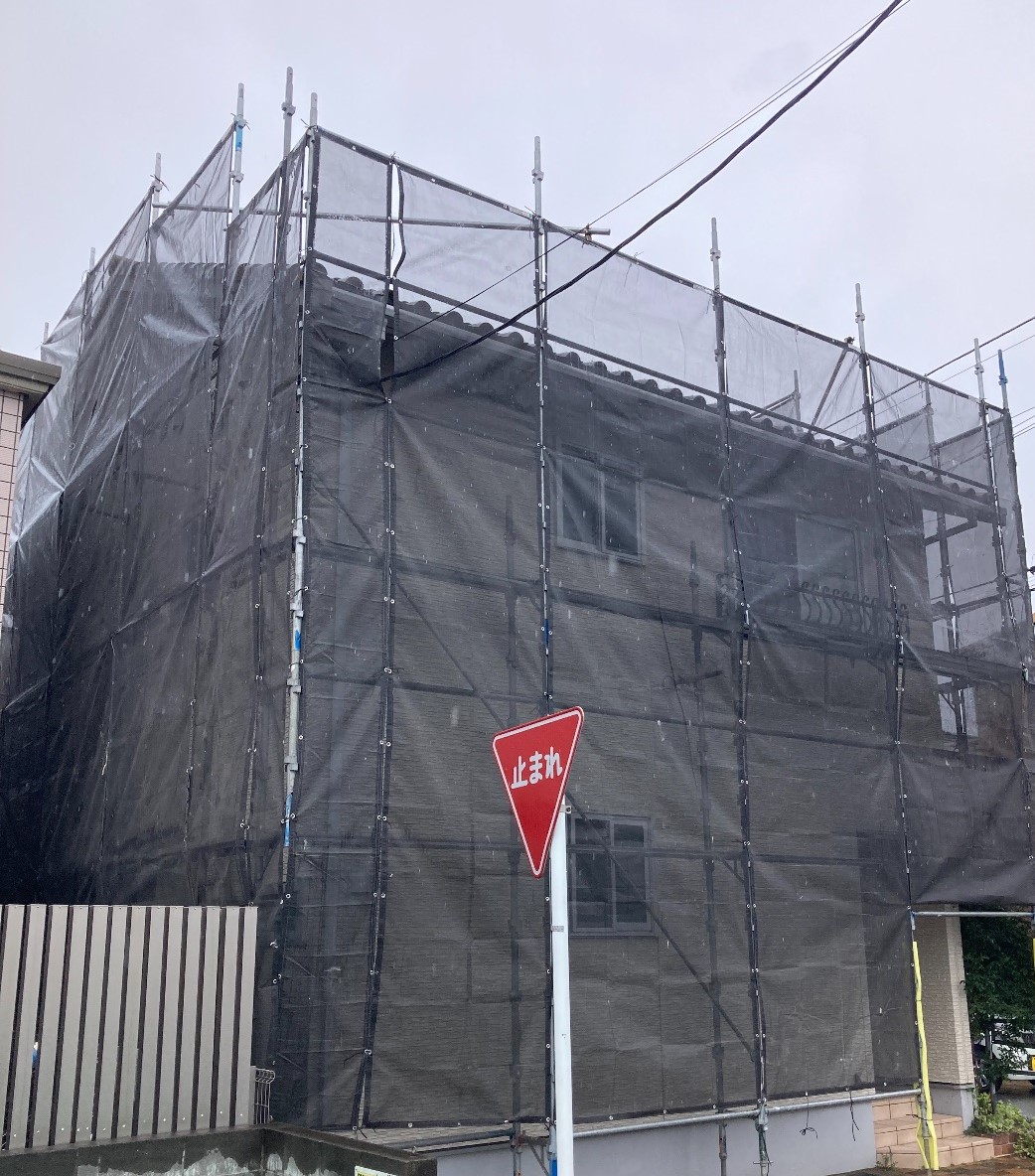 【足場】厚木市林にて仮設工事