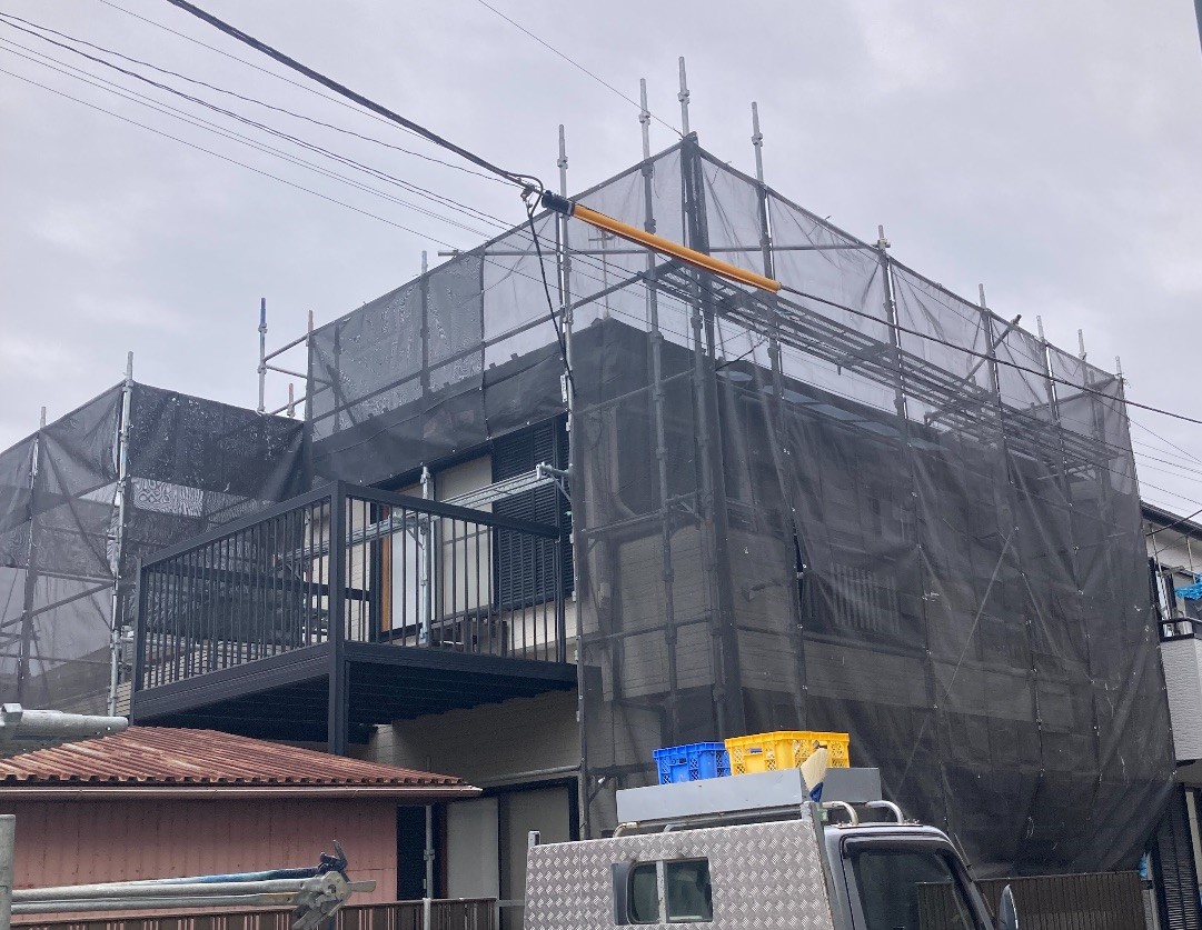 【足場】茅ヶ崎市今宿にて仮設工事