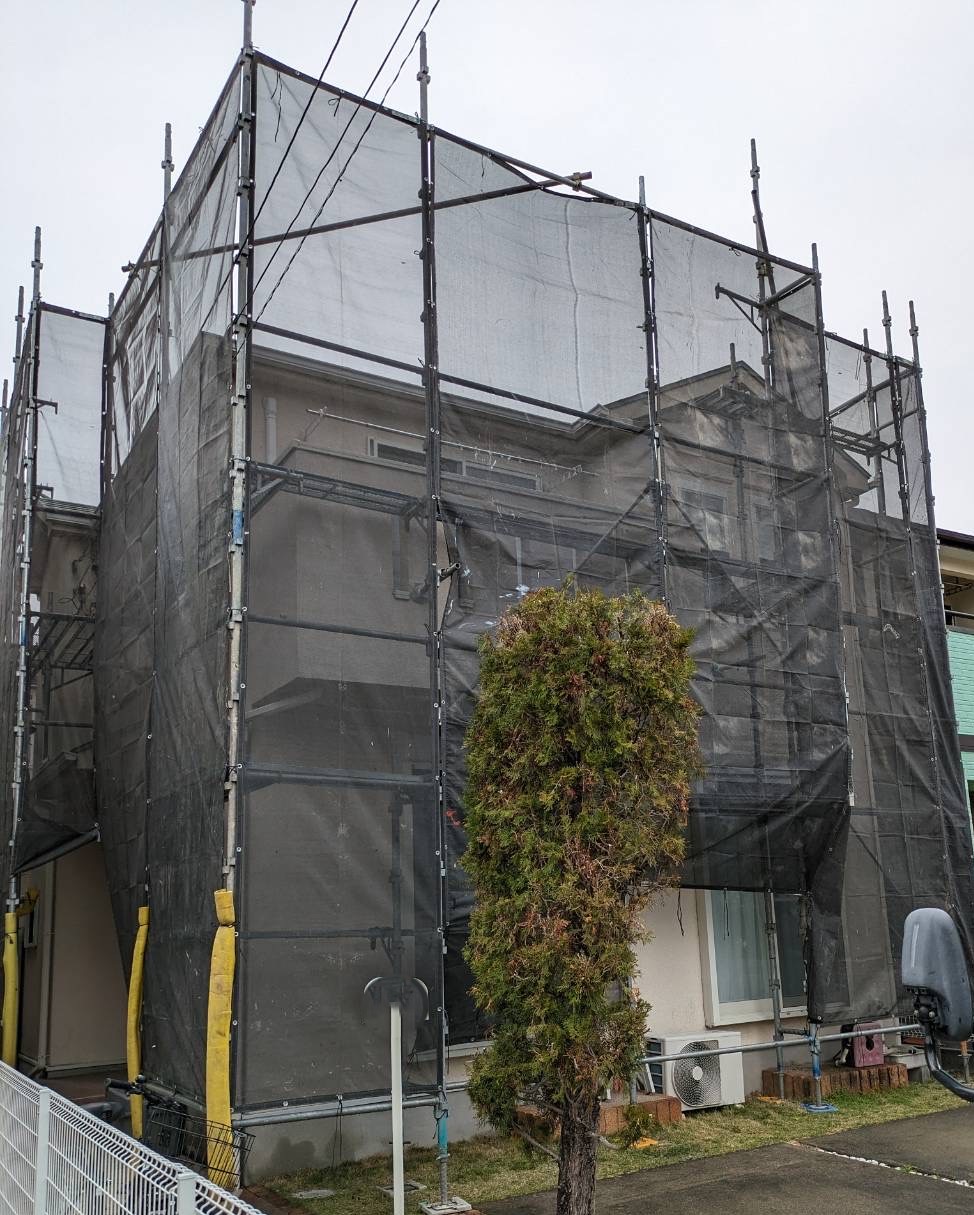 【足場】小田原市寿町にて仮設工事