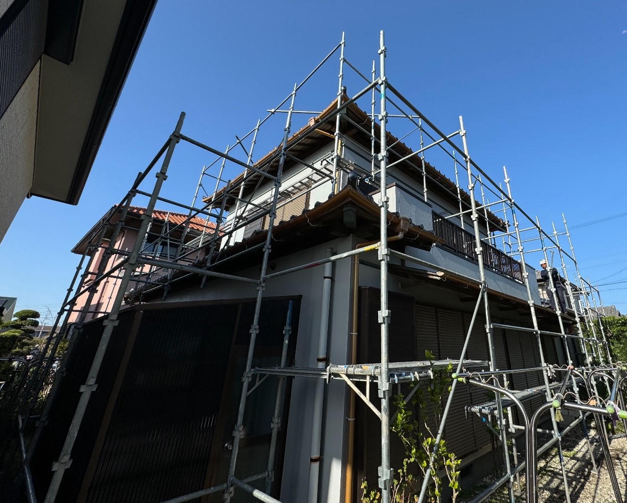 【足場】千葉県館山市八幡にて仮設工事