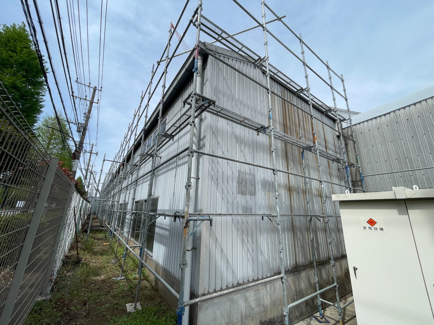 【足場】厚木市上依知にて仮設工事