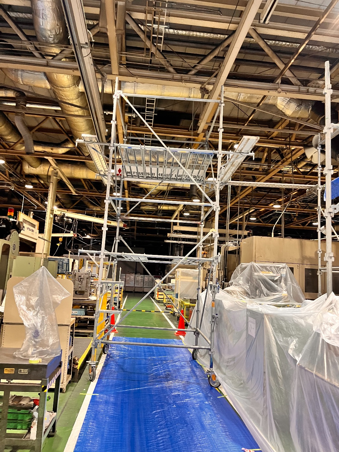 【足場】中央区田名にて仮設工事