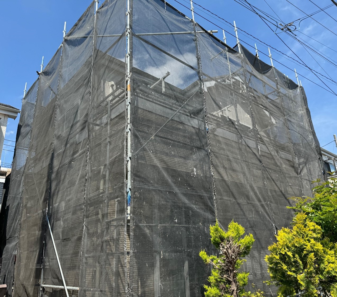 【足場】千葉県松戸市胡録台にて仮設工事