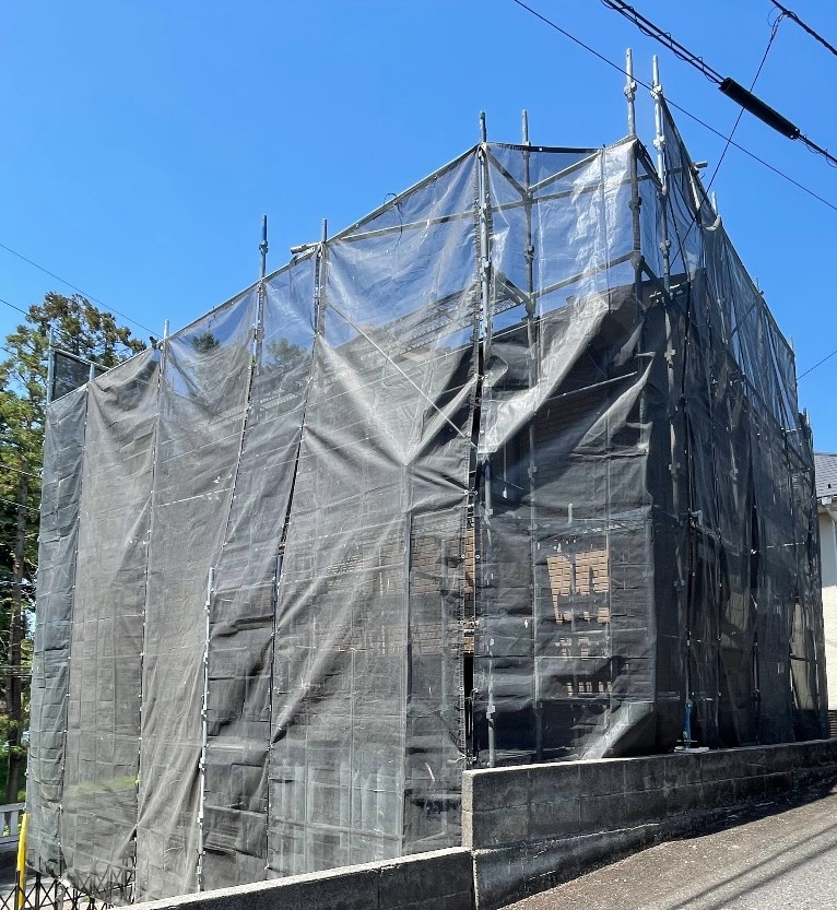 【足場】日野市南平にて仮設工事