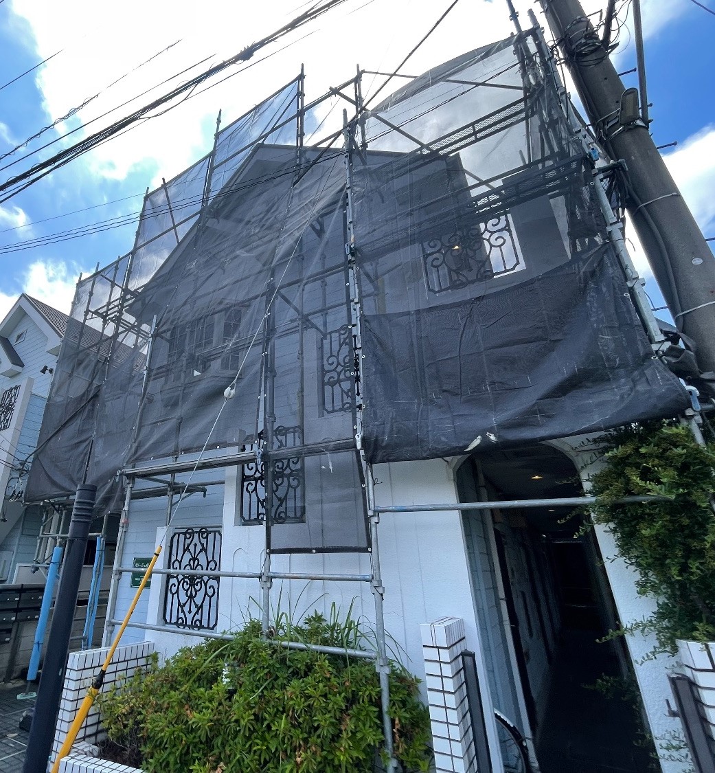 【足場】大和市福田にて仮設工事