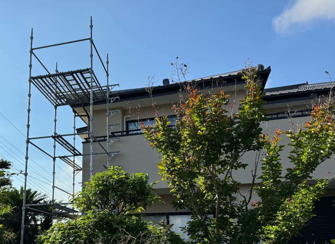【足場】千葉県館山市船形にて仮設工事
