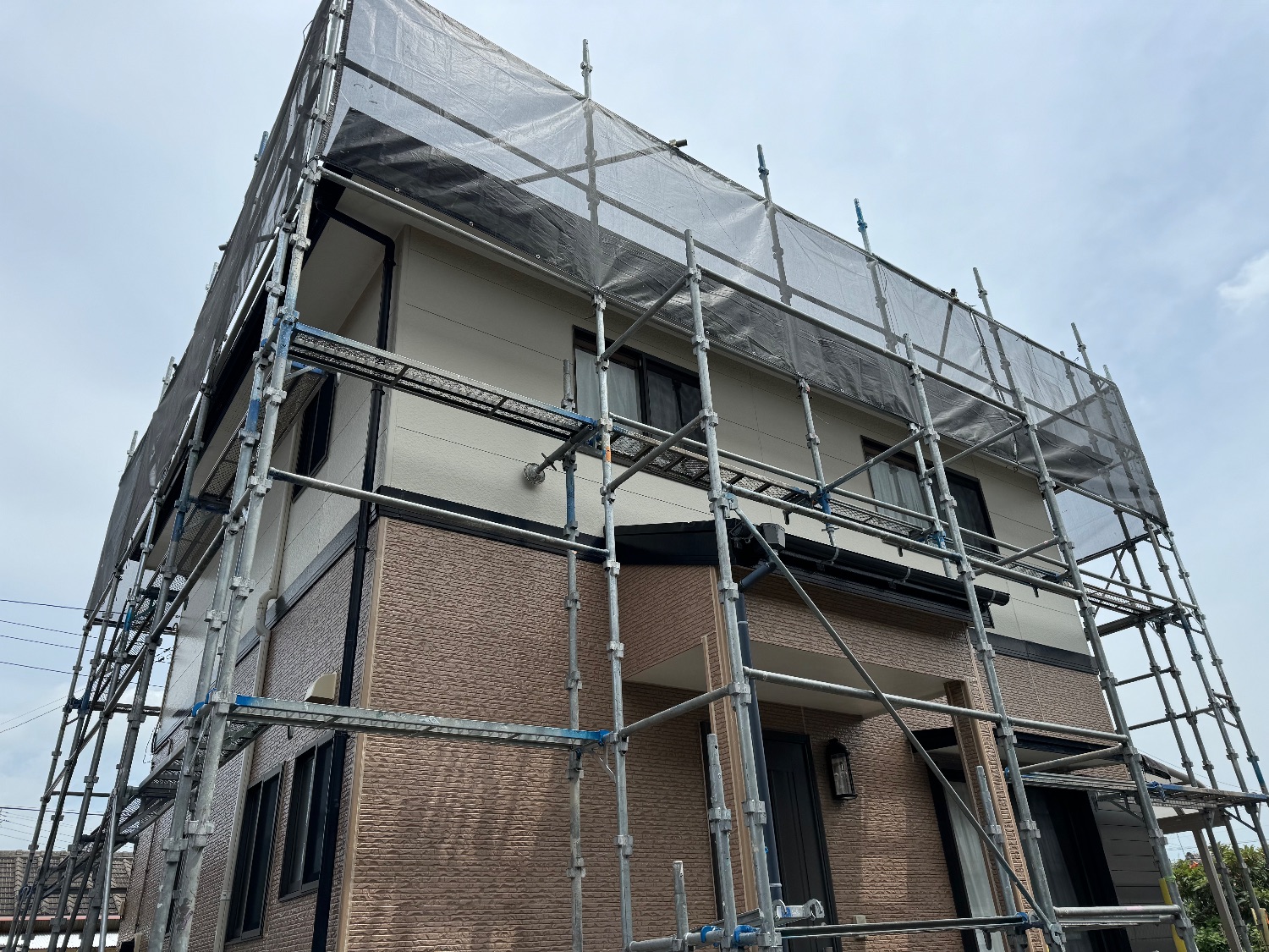 【足場】千葉県館山市八幡にて仮設工事
