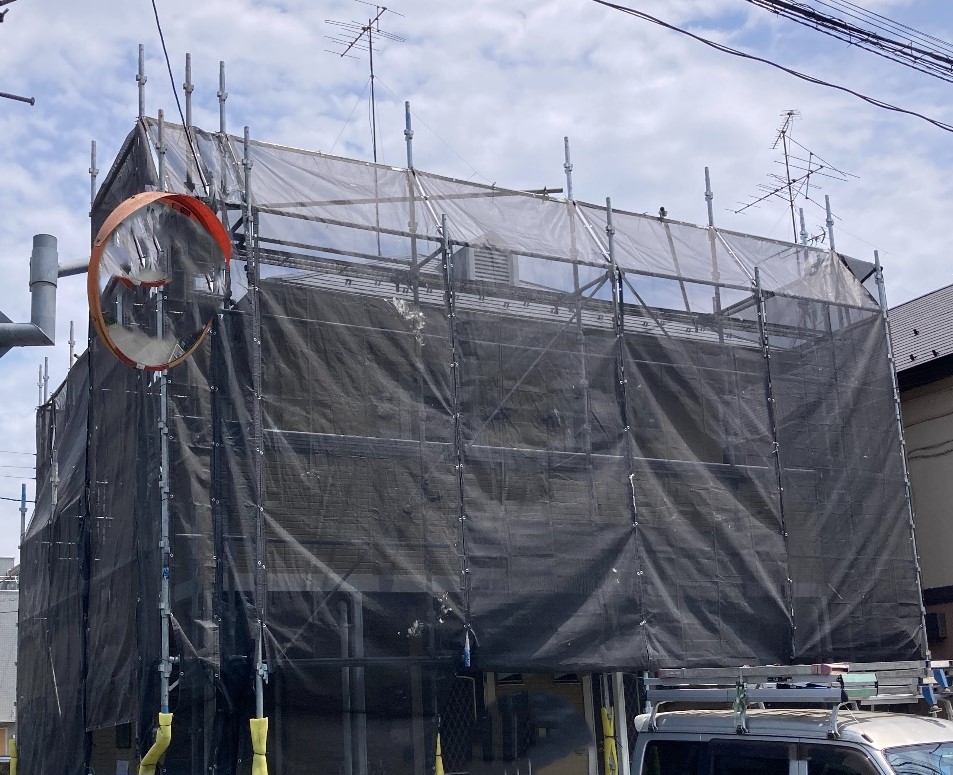 【足場】小平市上水本町にて仮設工事