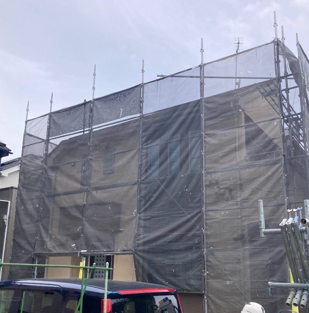 【足場】町田市金森にて仮設工事