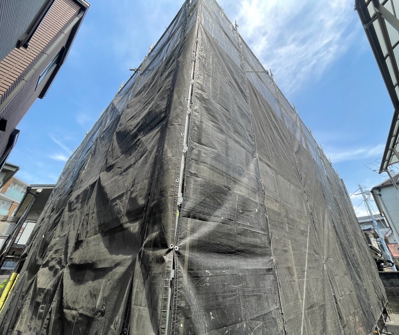 【足場】板橋区赤塚にて仮設工事