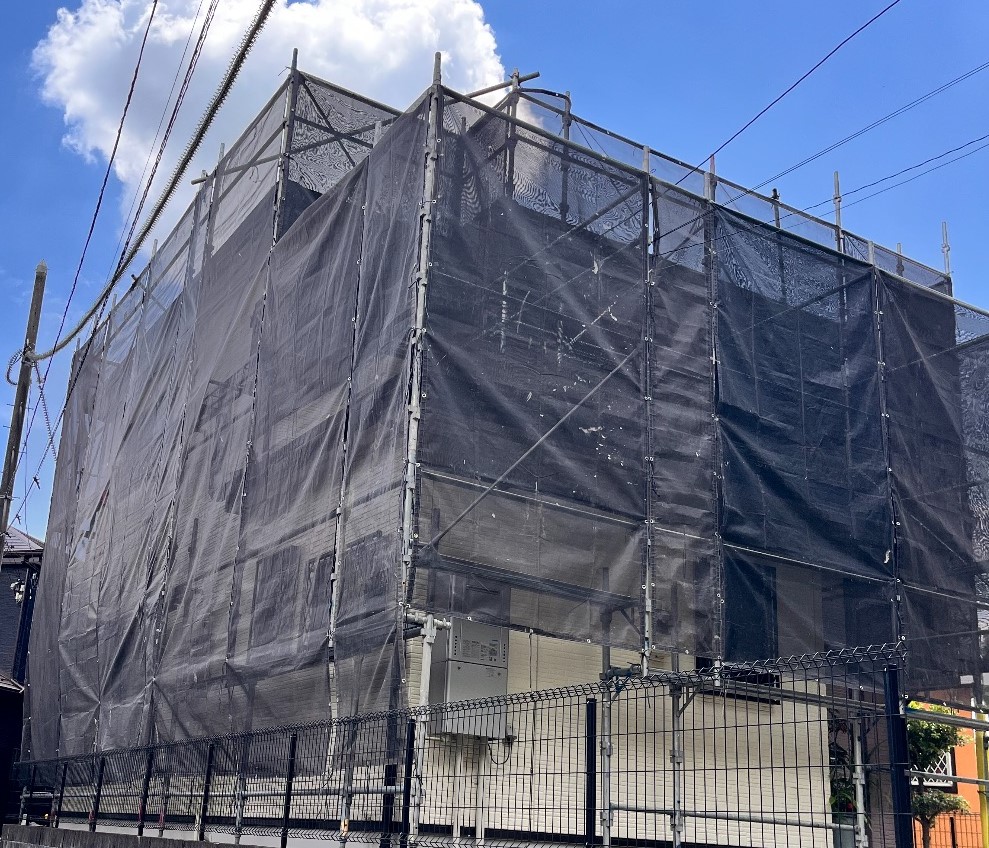 【足場】厚木市宮の里にて仮設工事