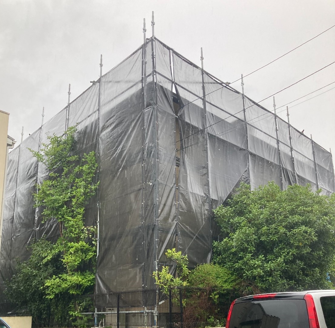 【足場】横浜市青葉区奈良にて仮設工事