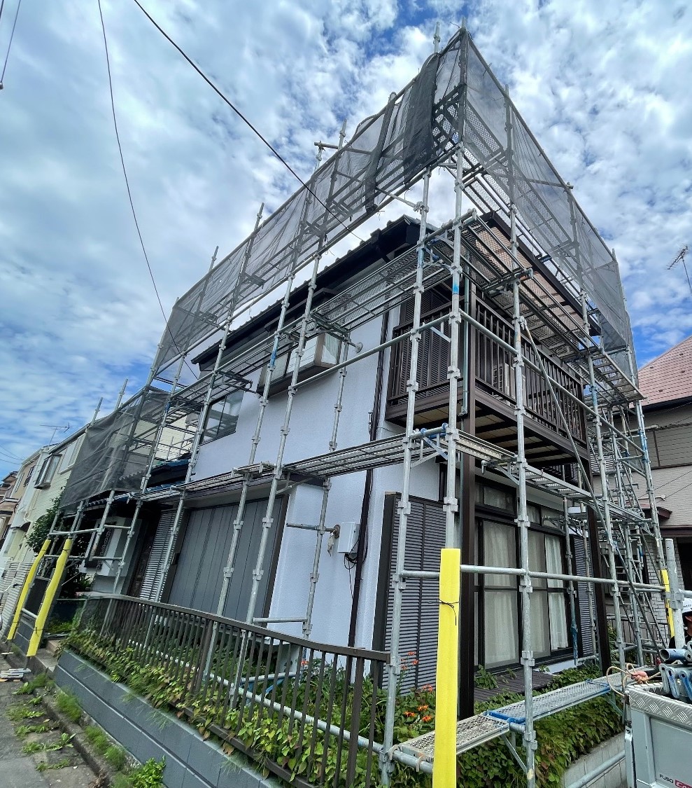 【足場】相模原市南区御園にて仮設工事