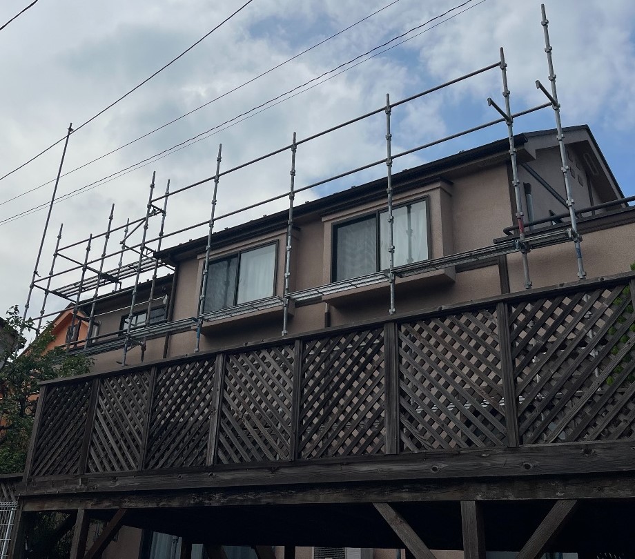 【足場】青葉区あかね台にて仮設工事