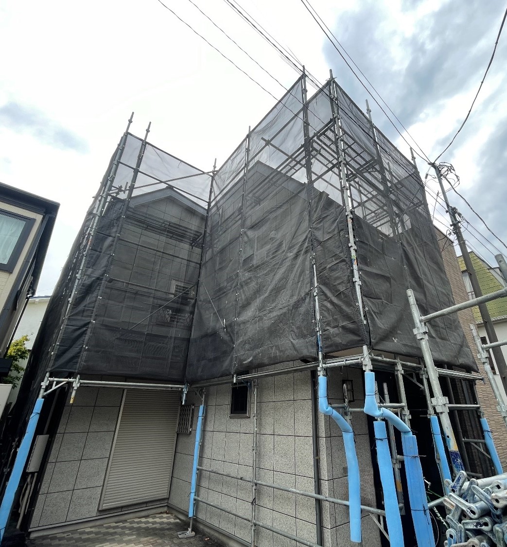 【足場】練馬区向山にて仮設工事