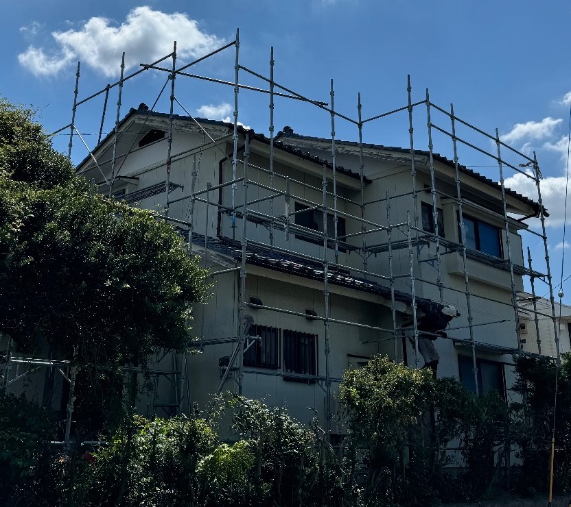 【足場】君津市北子安にて仮設工事