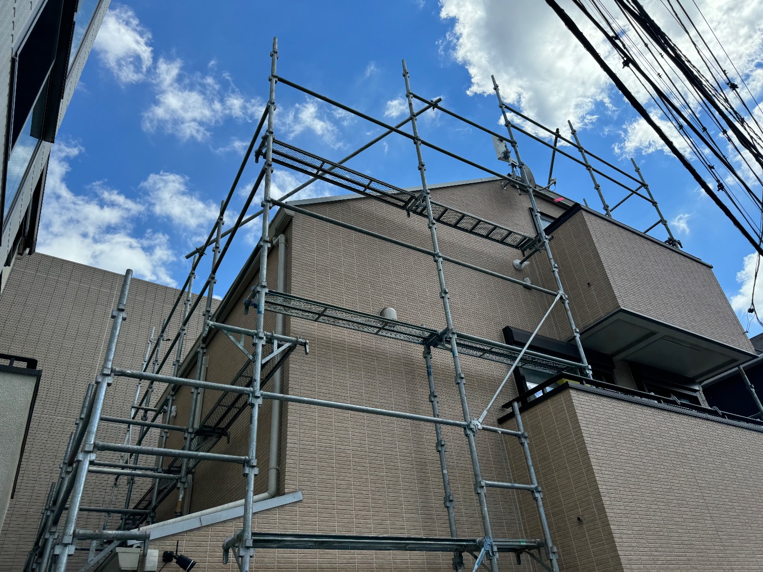 【足場】新宿区下落合にて仮設工事