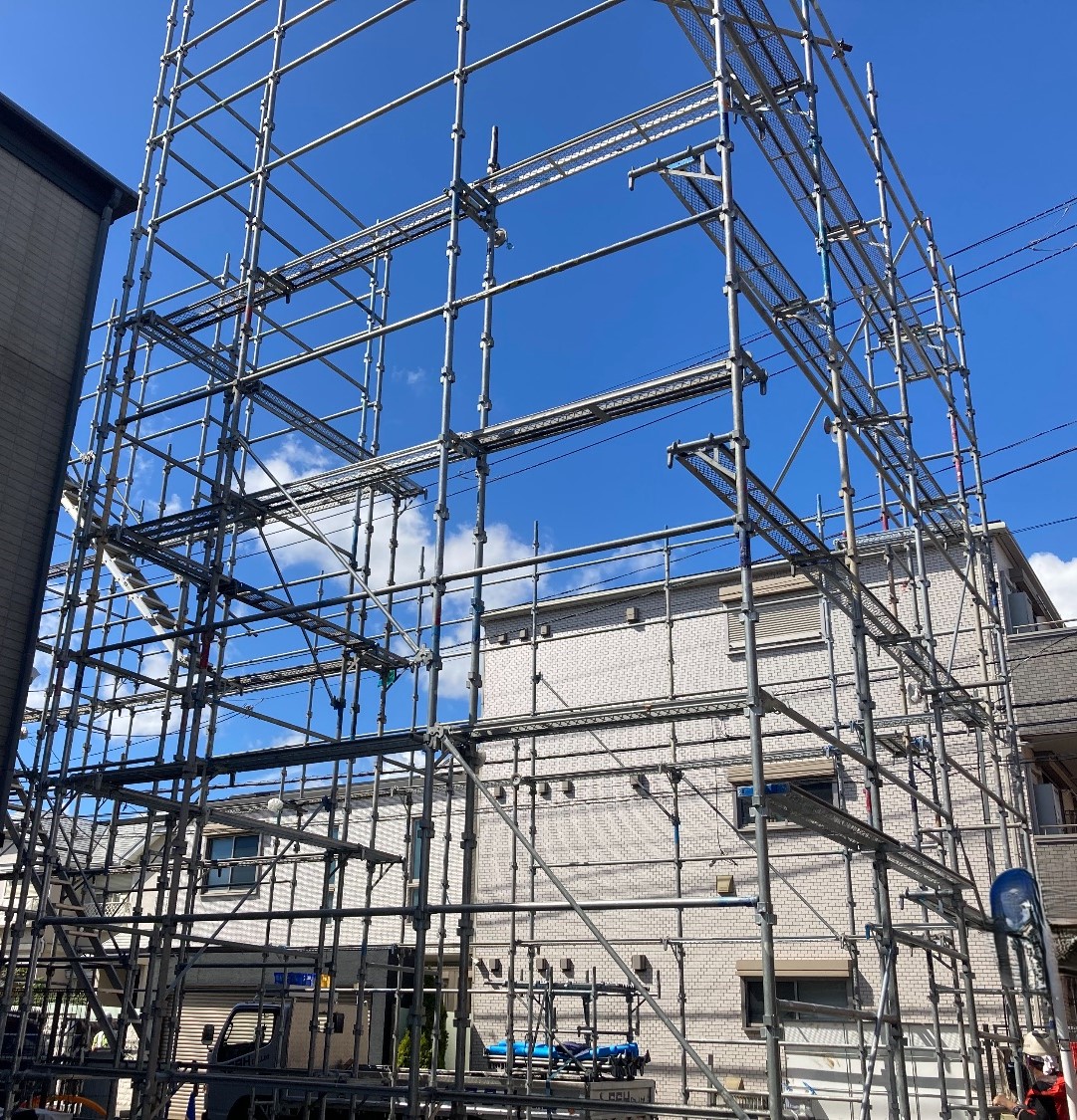 【足場】品川区豊町にて仮設工事