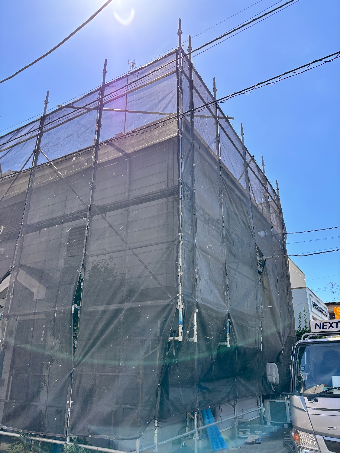 【足場】相模原市南区相模台にて仮設工事